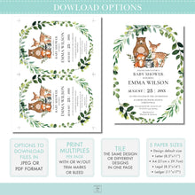 Load image into Gallery viewer, Cute Elephant Greenery Chocolate Bar Wrapper - Baby Shower Birthday Editable Template - Instant Download - EP10