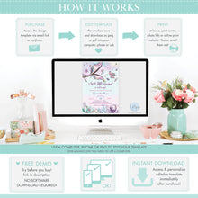 Load image into Gallery viewer, Chic Pink Mermaid Tail Baby Shower Invitation Editable Template - Instant Download - Digital Printable File - MT2