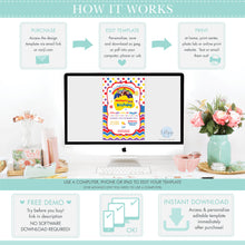 Load image into Gallery viewer, The Wiggles Chalkboard Blue Invitation Editable Template - Digital Printable File - Instant Download - WG1