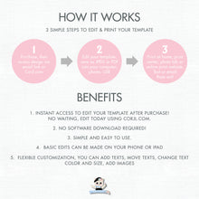 Load image into Gallery viewer, Pink Blush Floral Elephant Baby Shower Invitation Editable Template - Digital File - Instant Download - EP5