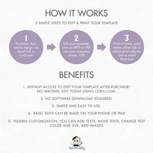 Load image into Gallery viewer, Whimsical Mermaid Thank You Card Editable Template - Instant Download - Digital Printable File - MT2