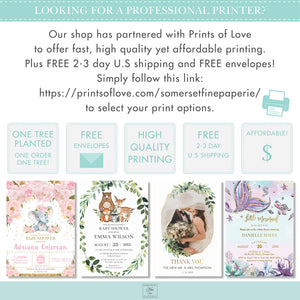 Twin Girls Koala Pink Floral Greenery Baby Shower Invitation Editable Template - Instant Download - Digital Printable File - AU1