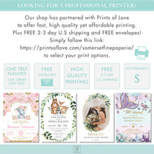 Load image into Gallery viewer, Cute Elephant Pink Floral Greenery Chocolate Bar Wrapper - Baby Shower Birthday Editable Template - Instant Download - EP10
