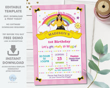 Load image into Gallery viewer, Emma Dance The Wiggles Photo Invitation Editable Template - Digital Printable File - Instant Download - WG1

